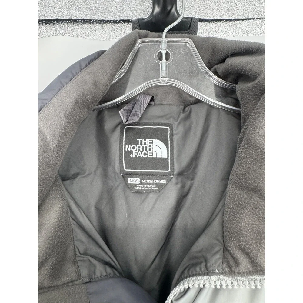 The North Face Nuptse Puffer‎ Vest Mens Medium Grey Black 550 Down Insulated